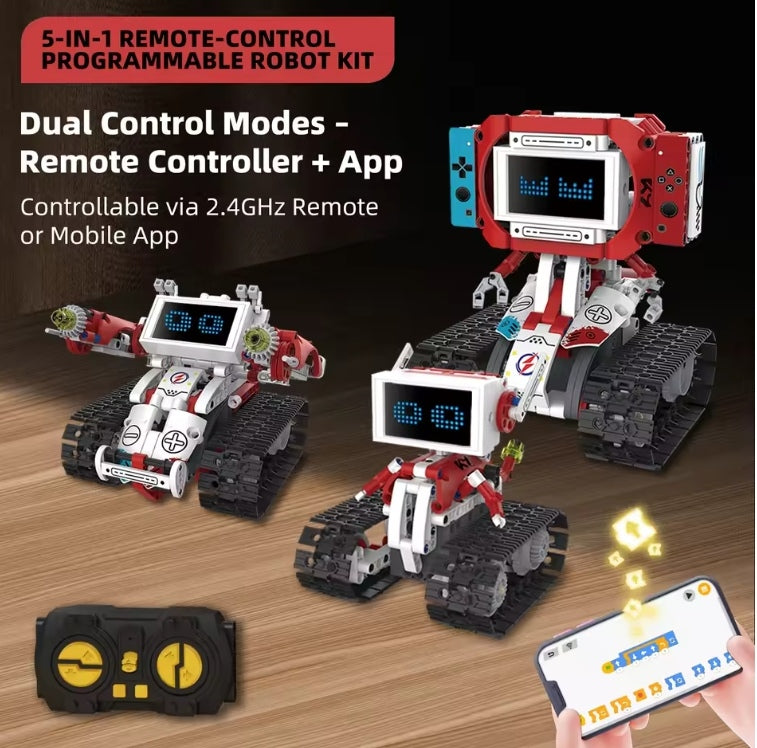5 In 1 Remote Controled Deformed Robot Building Blocks Set Toys tys bbs rbt