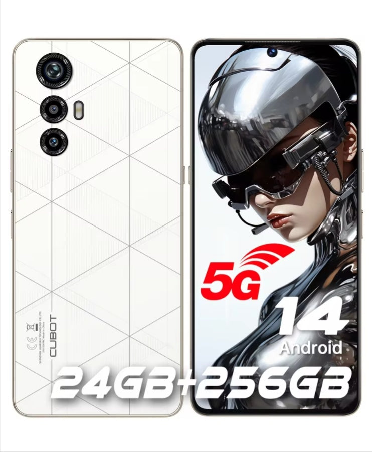 CUBOT MAX 5 5G Waterproof Smartphone Global Version Android 14 HD Screen (White) Smartphone smp