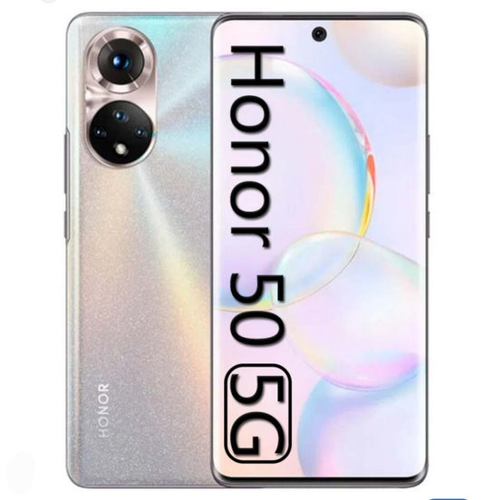 Honor 50 5G Global Version White Smartphone (RAM 12GB+256GB ROM) Facial Recognition & Fingerprint Unlock Function Dust Water & Scratch Resistant HD Screen Super/Fast Charging Smartphone smp