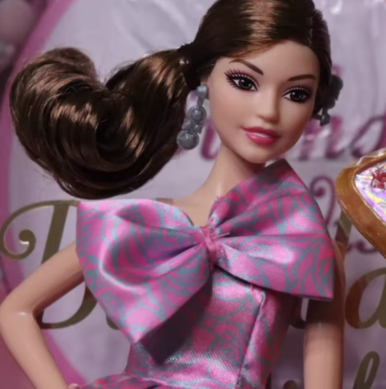 Barbie Birthday Wishes 2025 Butterfly Knot Princess Dress Doll dll tys