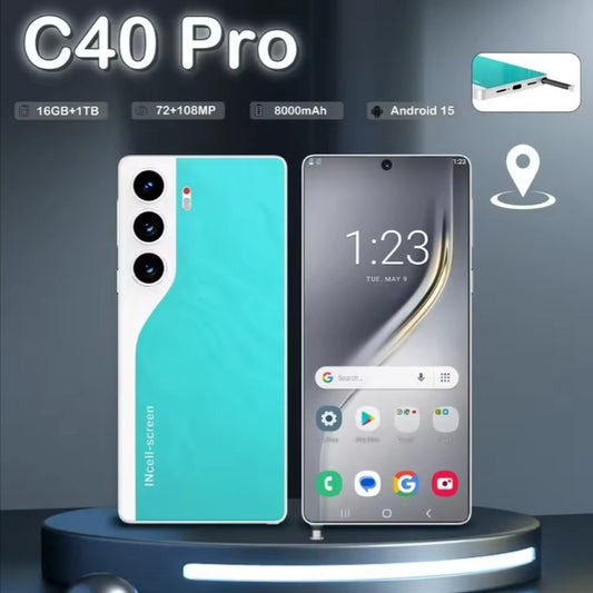 2025 NEW C40 Pro Original Intelligent 4G 5G 16GB-1T Android Global Version (Green) SmartPhone smp