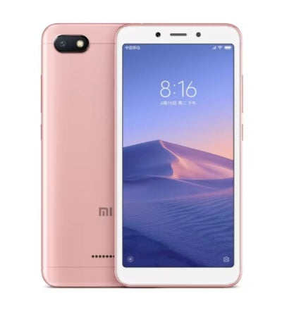 Xiaomi Redmi 6A Global Version Pink Smartphone Facial Recognition & Fingerprint Unlock Function Dust Water & Scratch Resistant HD Screen Super/Fast Charging (RAM 2GB+16GB ROM) Smartphone + FREE Gifts + TF Card smp