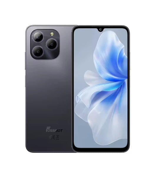 FOSSIBOT S2 Global Version Black Smartphone Facial Recognition & Fingerprint Unlock Function Dust Water & Scratch Resistant HD Screen Super/Fast Charging (256GB ROM) Smartphone. smp