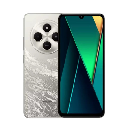 Xiaomi Redmi 14C 4G Global Version Silver Smartphone Facial Recognition & Fingerprint Unlock Function Dust Water & Scratch Resistant HD Screen Super/Fast Charging (RAM 4GB+128GB ROM) Smartphone. smp
