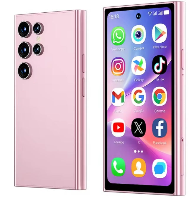 SERVO S27 Mini 3G Android Palm Smartphone With Facial Recognition Function RAM 2GB+16GB ROM (Pink) Smartphone smp