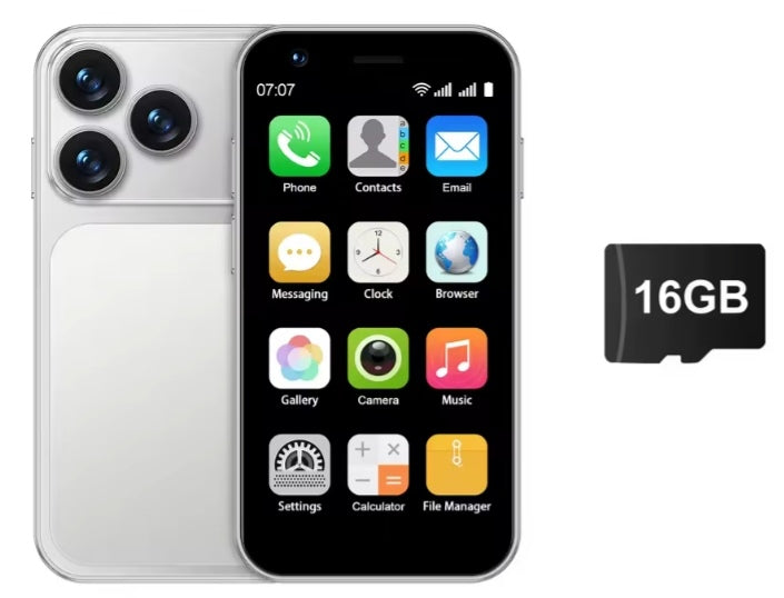 SERVO 18SE Mini Android 3G Smartphone Face Unlock Function RAM 2GB+16GB ROM (Silver) Smartphone + FREE 16GB TF Card. smp
