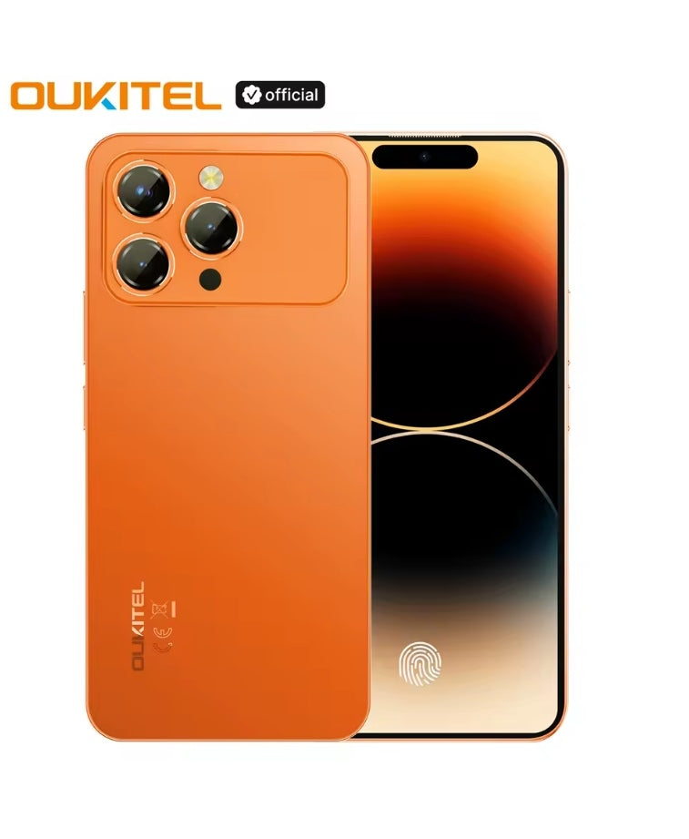 OUKITEL P1 Pro 4G Waterproof Smartphone Global Version HD Screen Super/Fast Charging Android 15 (Orange) Smartphone smp
