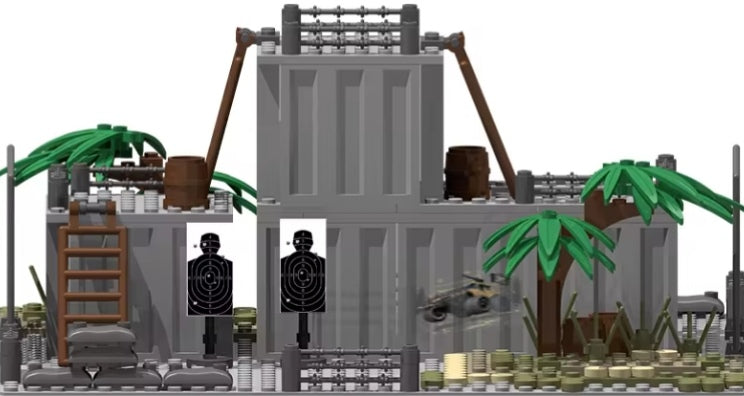 Special Forces Fortress Military Base Headquarters Building Blocks Set Toys tys bbs