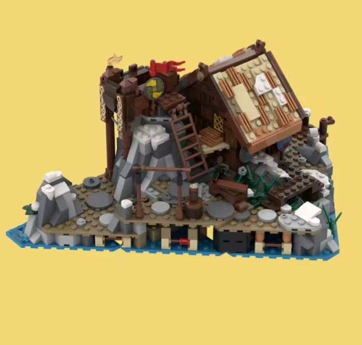 Viking Village Building Blocks Set Toys tys bbs