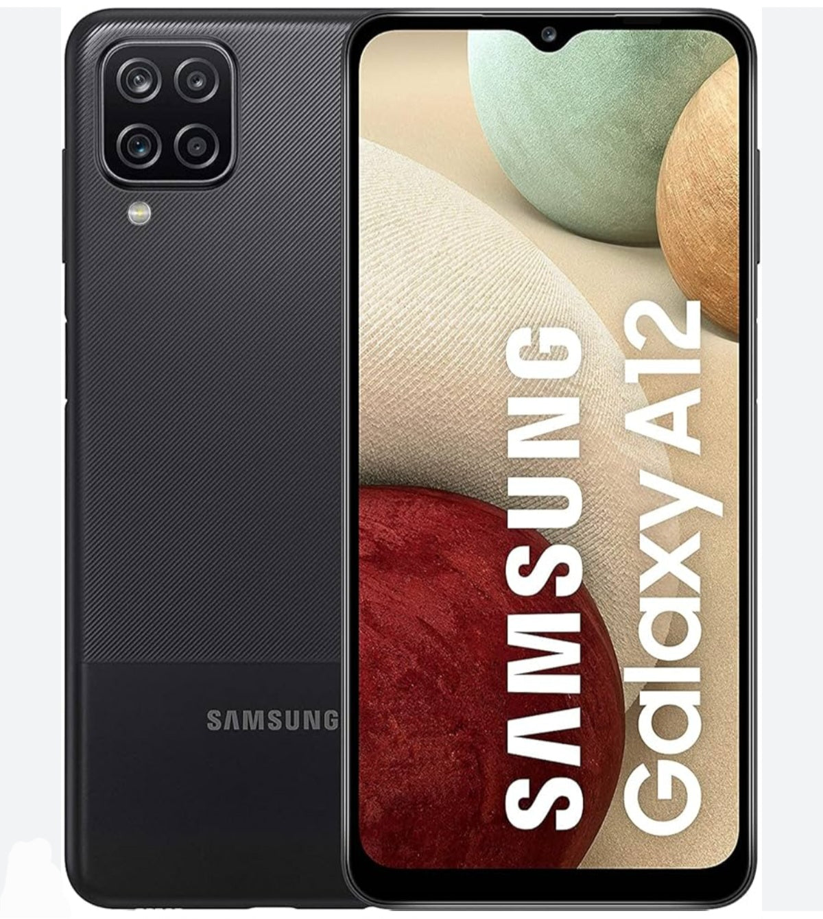 Samsung Galaxy A12 Global Version Black Smartphone Dust Water & Scratch Resistant HD Screen Super/Fast Charging Smartphone. smp