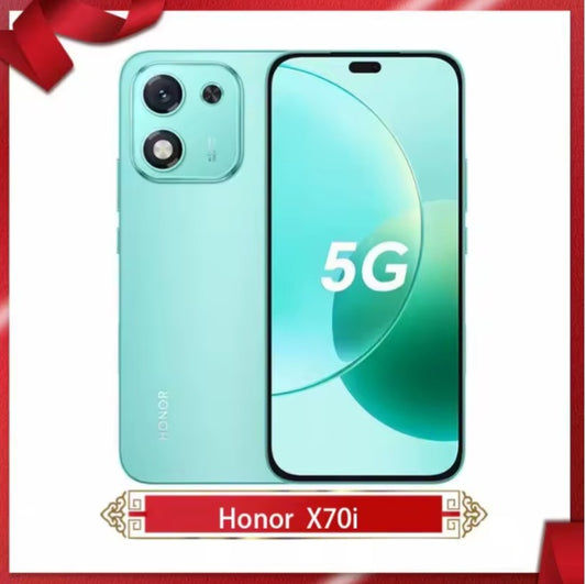 Honor X70i 5G Chinese Version Blue Smartphone Facial Recognition & Fingerprint Unlock Function Dust Water & Scratch Resistant HD Screen Super/Fast Charging (RAM 12GB+256GB ROM) Smartphone + FREE 2pc Film. smp
