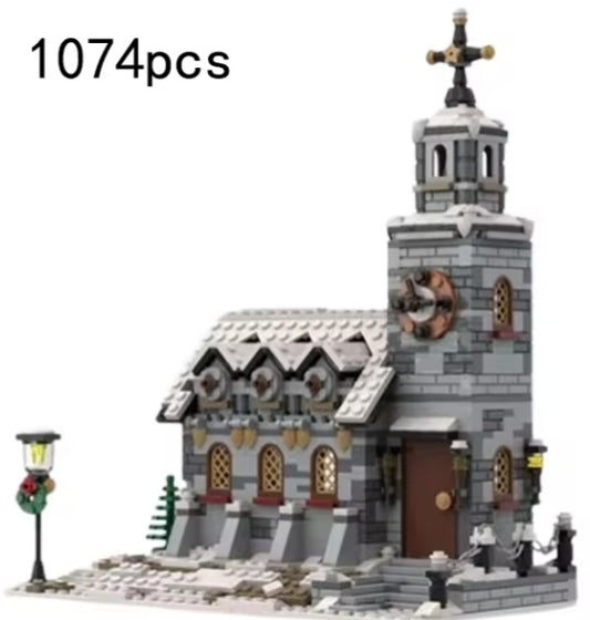 Winter Church Building Blocks Set Toys tys bbs