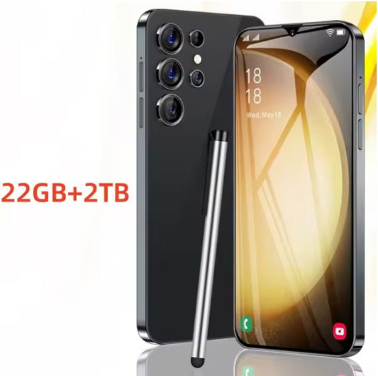 2026 HOT S27 Ultra 7.3 inch HD 4K 5G Android 13 22GB+2TB (Black) Smartphone smp