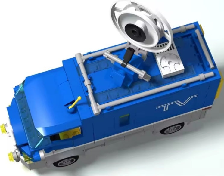 Desktop Decor City TV Van Building Blocks Set Toys tys bbs