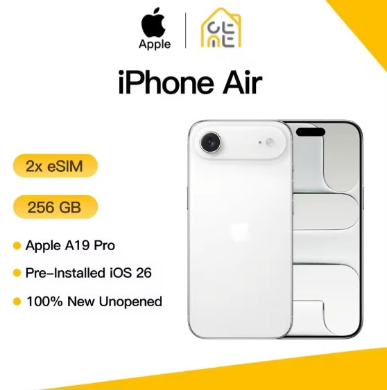 Apple iPhone Air Cloud White Smartphone Dust Water & Scratch Resistant HD Screen Super/Fast Charging Smartphone (256GB ROM). smp