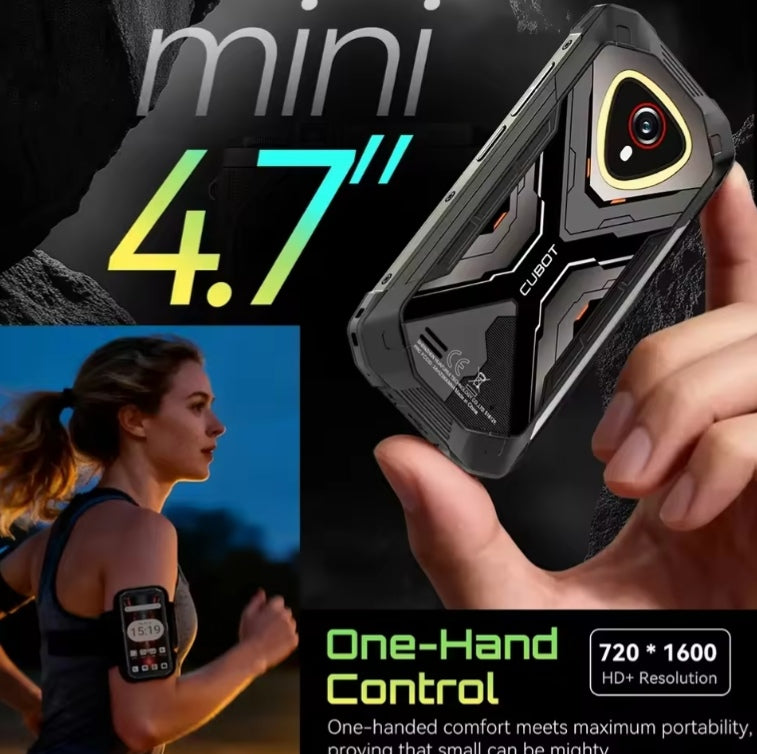 CUBOT KingKong MINI 4 Rugged Waterproof Smartphone Global Version HD Screen Super/Fast Charging RAM 6GB+128GB ROM (Green) Smartphone smp