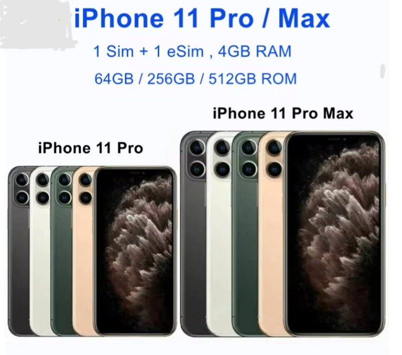 Apple iPhone 11 Pro Max Smartphone Facial Recognition Function ROM 64GB (Matte Midnight Green) Smartphone smp