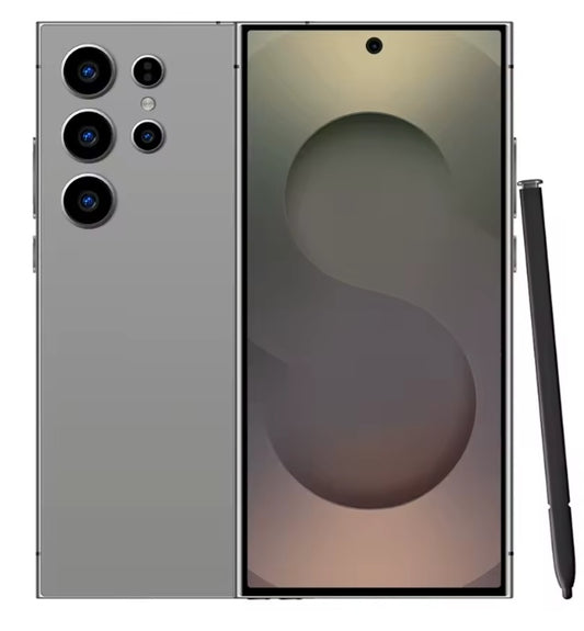 S27 Ultra Global Edition Facial Recognition Function Smartphone 7.3inch HD Screen RAM 12GB+512GB ROM (Silver) Smartphone smp