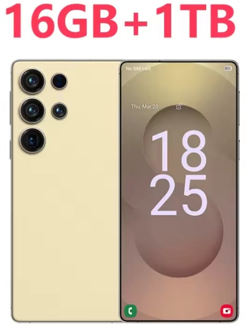 2025 S26 Ultra 7.3inch HD 4G 5G Android 16GB+1TB (Gold) Smartphone smp