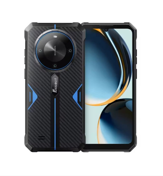 FOSSIBOT F105 Rugged Global Version Blue Smartphone Facial Recognition & Fingerprint Unlock Function Dust Water & Scratch Resistant HD Screen Super/Fast Charging Smartphone smp