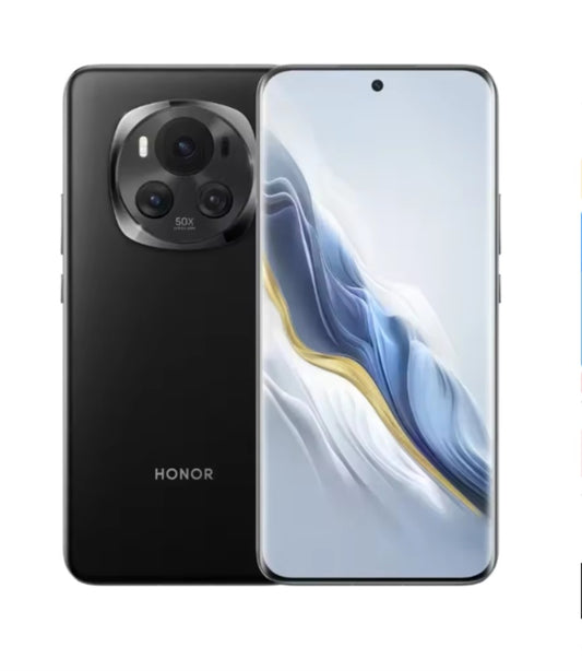Honor Magic 6 Chinese Version Black Smartphone Facial Recognition & Fingerprint Unlock Function Dust Water & Scratch Resistant HD Screen Super/Fast Charging (RAM 12GB+256GB ROM) Smartphone. smp