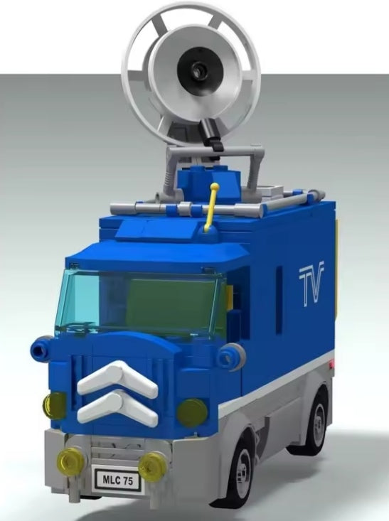 Desktop Decor City TV Van Building Blocks Set Toys tys bbs