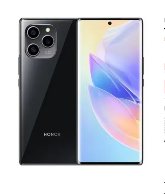 Honor 60 se 5G Chinese Version Black Smartphone Facial Recognition & Fingerprint Unlock Function Dust Water & Scratch Resistant HD Screen Super/Fast Charging (RAM 12GB+256GB ROM) Smartphone. smp