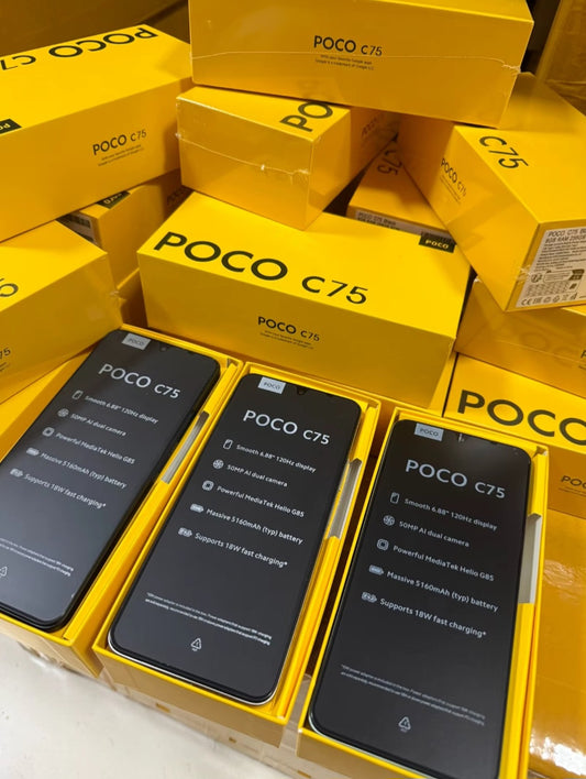 Xiaomi Poco C75 5G Global Version Randomly Selected Colors Smartphone Facial Recognition & Fingerprint Unlock Function Dust Water & Scratch Resistant HD Screen Super/Fast Charging (RAM 8GB+128GB) Smartphone + FREE Earphones. smp