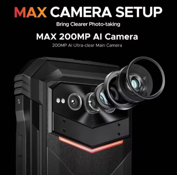 DOOGEE VMax Plus 5G Rugged Global Version Grey Smartphone Facial Recognition & Fingerprint Unlock Function Dust Water & Scratch Resistant HD Screen Super/Fast Charging Smartphone. smp