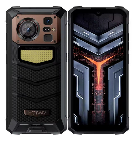 HOTWAV W11 Rugged Waterproof Smartphone Global Version HD 6.6inch Screen Super/Fast Charging (Bronzed Gold) Smartphone + FREE Bluetooth Earphones +FREE US Plug Adapter + FREE Gift. smp