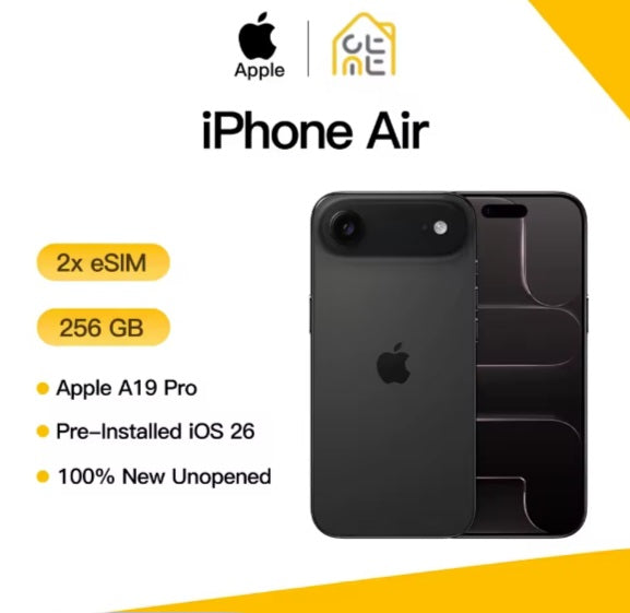 Apple iPhone Air Space Black Smartphone Dust Water & Scratch Resistant HD Screen Super/Fast Charging Smartphone (256GB ROM). smp