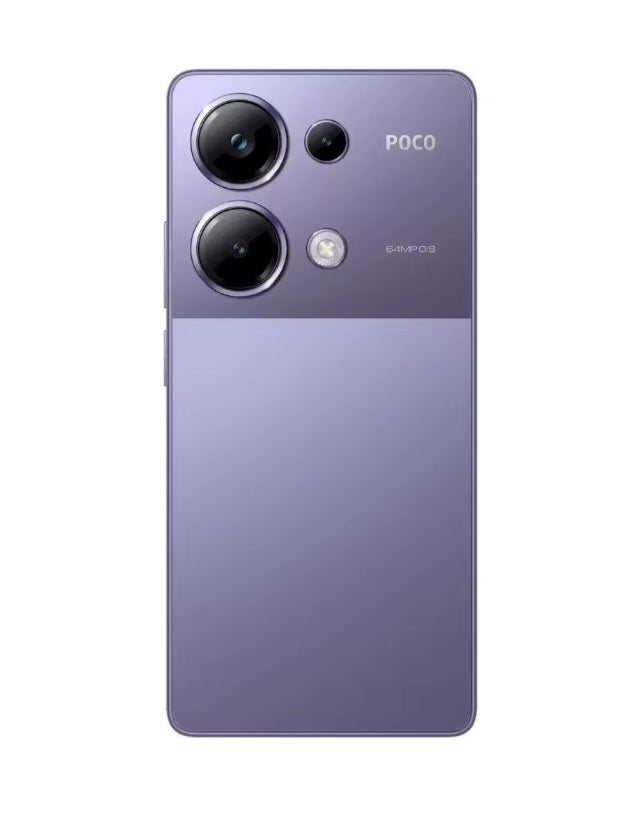 Xiaomi Poco M6 Pro US/UK Version Purple Smartphone Facial Recognition & Fingerprint Unlock Function Dust Water & Scratch Resistant HD Screen Super/Fast Charging Smartphone. smp