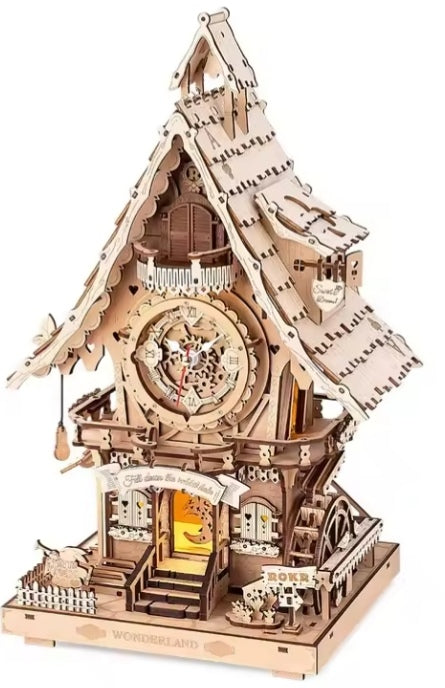 3D Wooden Puzzle Cuckoo Clock Kit With Working Bird Building Blocks Set Toys tys bbs