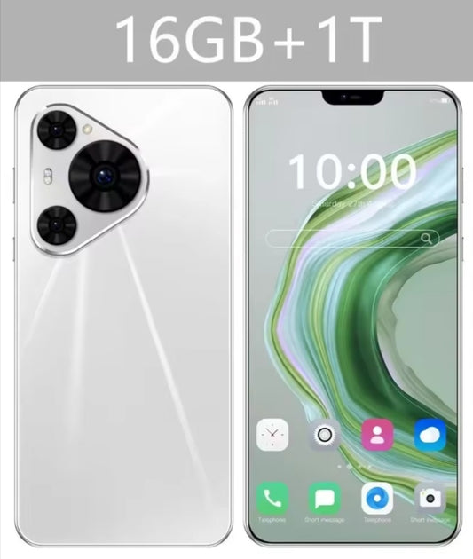 2026 HOT New P80 Ultra 7.0inch HD 4K 4G 5G Android 16GB+1TB (White) Smartphone smp