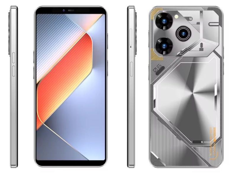 2025 NEW 5G Pova 6 Pro 7.3inch Android Global Edition 16GB+1TB (Silver) Smartphone smp