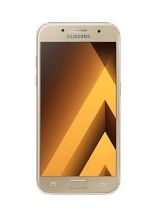 Samsung Galaxy A3 4G LTE Global Version Smartphone Facial Recognition & Fingerprint Unlock Function Dust Water & Scratch Resistant HD Screen Super/Fast Charging Gold Smartphone smp