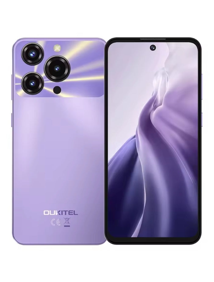 OUKITEL C69 Smartphone Global Version HD Screen Super/Fast Charging RAM 8GB+256GB ROM (Purple) Smartphone smp