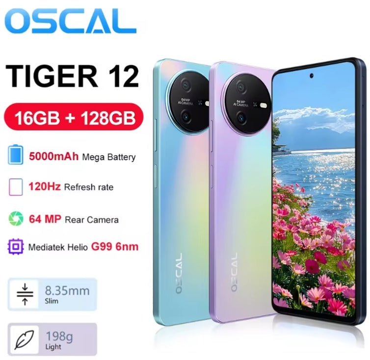 Blackview OSCAL TIGER 12: 6.78inch Android 12GB+256GB (Cloud wing Grey) Smartphone smp