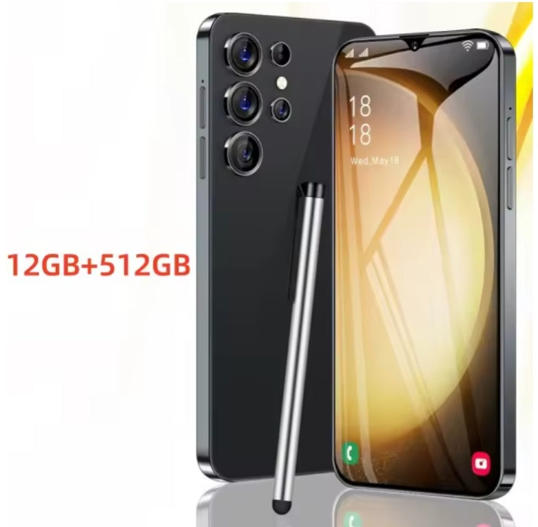 2026 HOT S27 Ultra 7.3 inch HD 4K 5G Android 13 12GB+512GB (Black) Smartphone smp