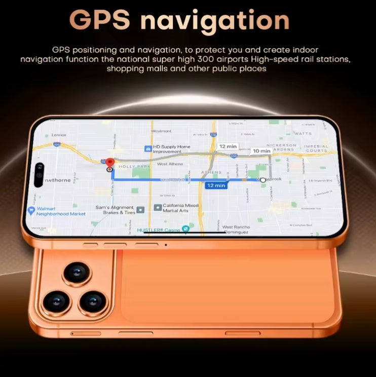 2025 Hot New i17 Pro Max 12GB+512GB 7.3inch HD Global Version 5G Android (Blue) Smartphone smp