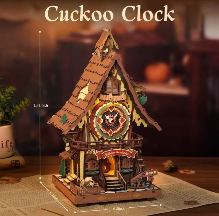 Black Forest Style 3D Wooden Puzzle Cuckoo Clock With Working Bird Building Blocks Set Toys tys bbs