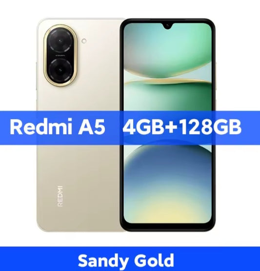 Xiaomi Redmi A5 Global Version Gold Smartphone Facial Recognition & Fingerprint Unlock Function Dust Water & Scratch Resistant HD Screen Super/Fast Charging Smartphone. smp