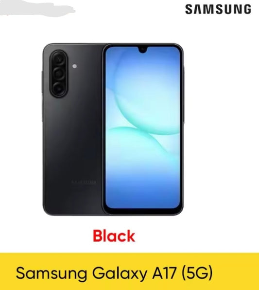 Samsung Galaxy A17 5G Global Version Smartphone Facial Recognition & Fingerprint Unlock Function Dust Water & Scratch Resistant HD Screen Super/Fast Charging (RAM 6GB+128GB ROM) (Black) Smartphone smp