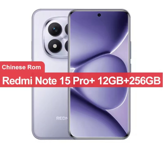 Xiaomi  Redmi Note 15 Pro Plus Chinese Version Purple Smartphone Facial Recognition & Fingerprint Unlock Function Dust Water & Scratch Resistant HD Screen Super/Fast Charging (RAM 12GB+256GB) Smartphone smp