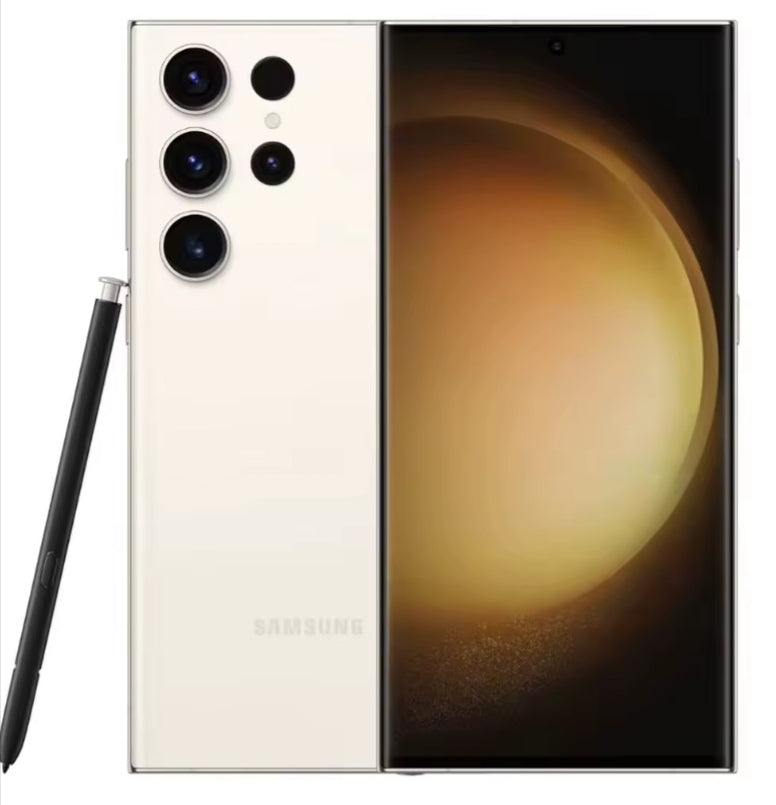 Samsung Galaxy S23 Ultra 5G Smartphone US Version Fingerprint Unlock Function 6.8inch Screen RAM 12GB+256GB ROM (White) Smartphone smp