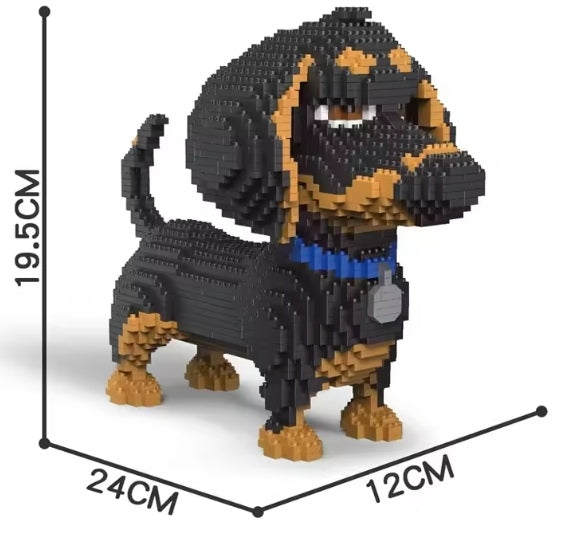 Home Decor Dachshund Building Blocks Set Toys tys bbs