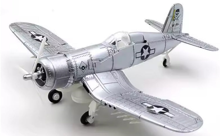Silvery Military Fighter Aeroplane Building Blocks Set Toys tys bbs
