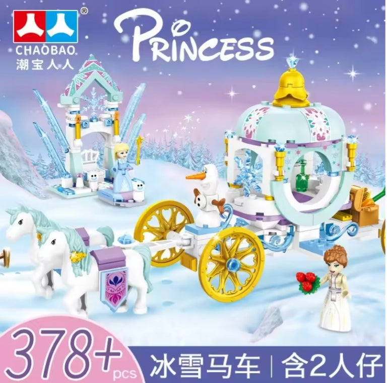 Frozen Princess Carriage Set Building Blocks Toys tys bbs