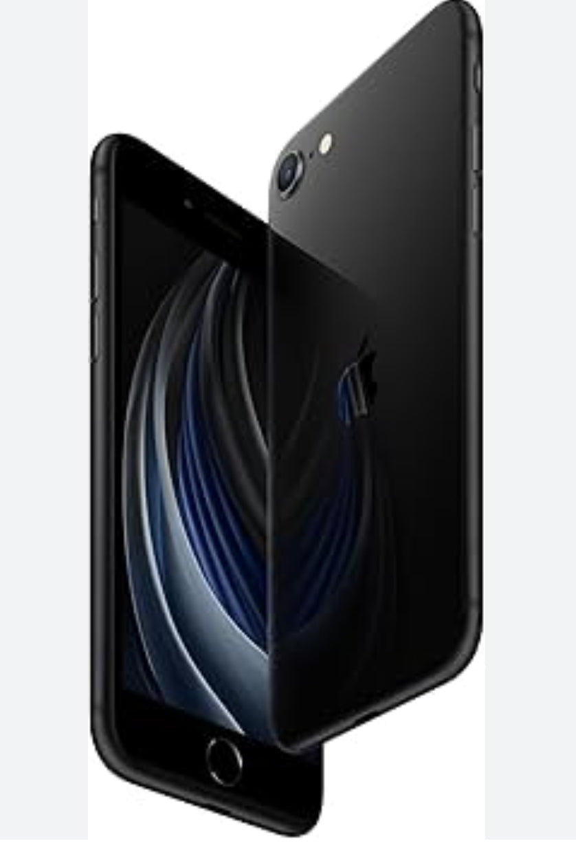 Apple iPhone SE 2 4G Smartphone Fingerprint Unlock Function Dust Water & Scratch Resistant HD Screen Super/Fast Charging (128GB ROM) (Black) Smartphone smp