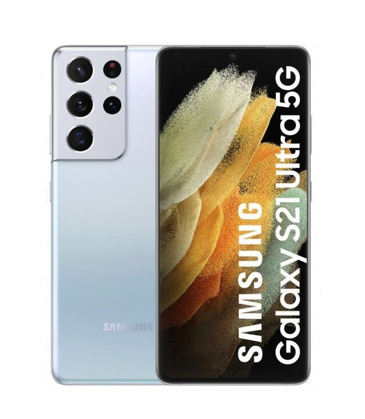 Samsung Galaxy S21 Ultra 5G Smartphone Facial Recognition & Fingerprint Unlock Function Dust Water & Scratch Resistant HD Screen Super/Fast Charging (128GB) (White) Smartphone smp